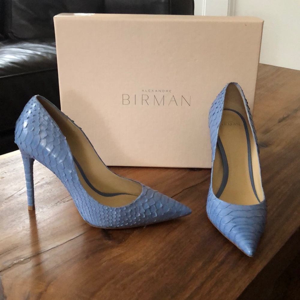 $890 Alexandre Birman size 37 Blue Heels